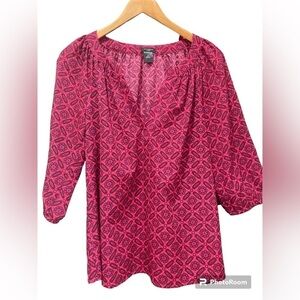 Ann Taylor hot pink blouse
